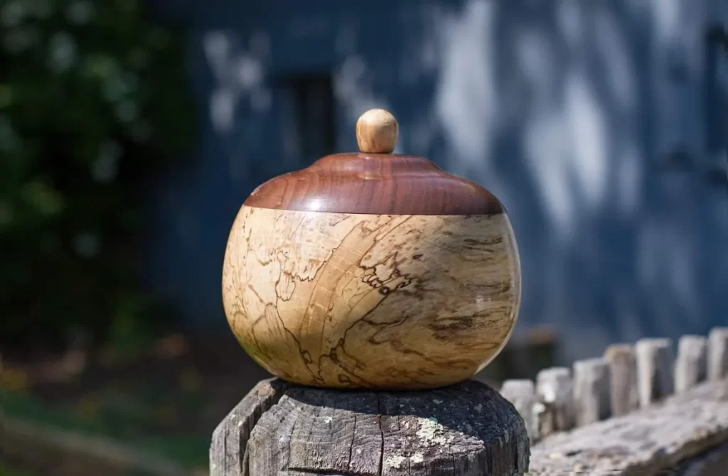 Ambrosia Maple Turned Bowl with lid